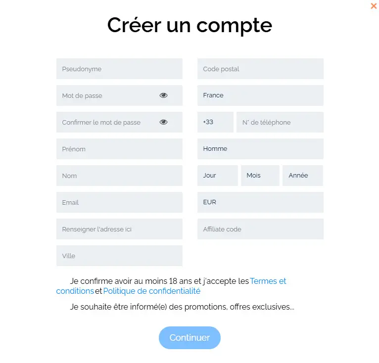 Speedy Casino registration process